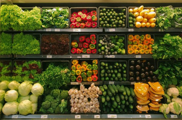 Vegetable Refrigeration Cooler in a Supermarket